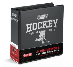 CARTABLE DE HOCKEY - PORTFOLIO NOIR EVORETRO À ANNEAUX POUR CARTES À COLLECTIONNER